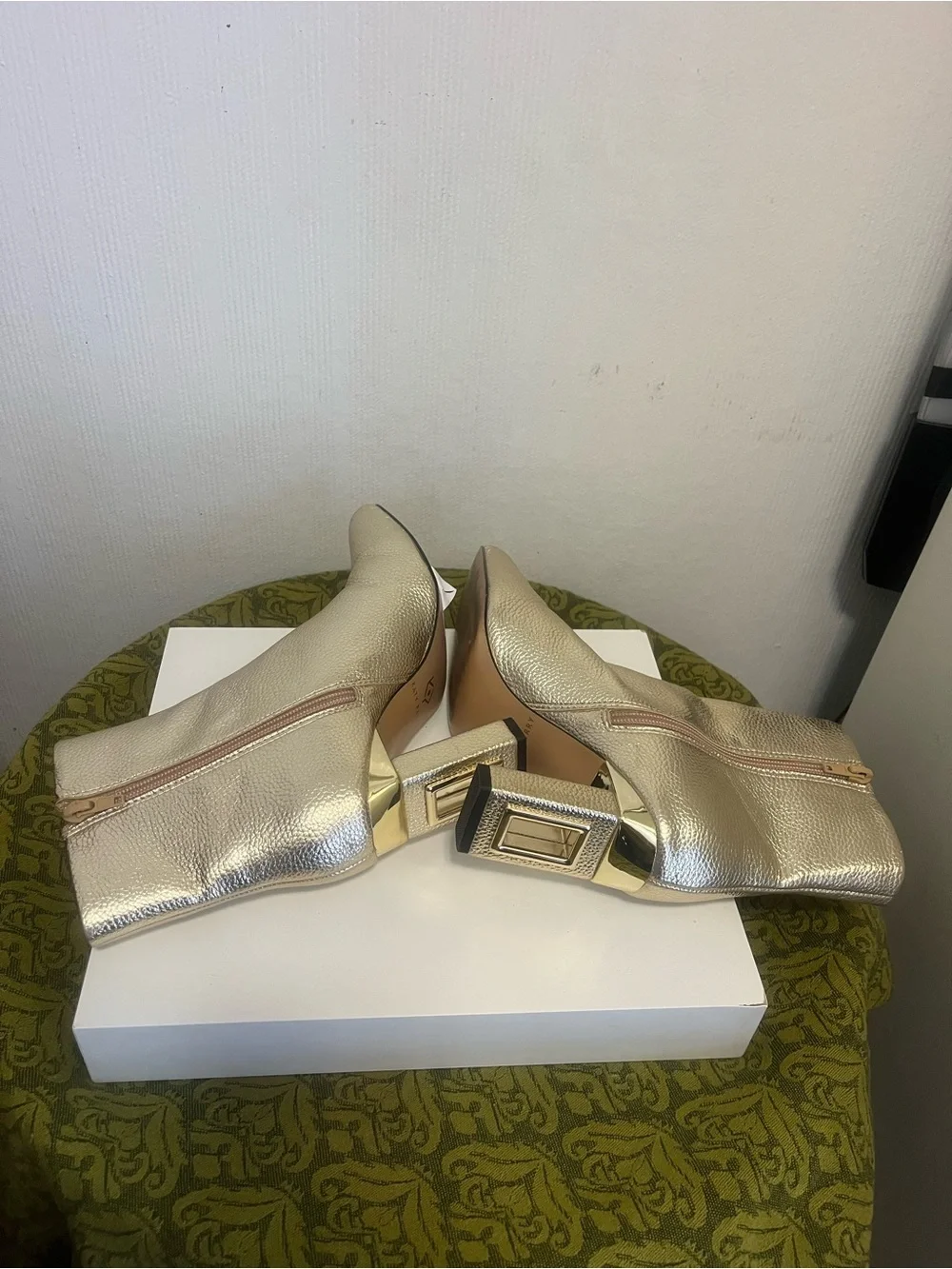Katy Perry Collections Metallic Gold Ankle Booties